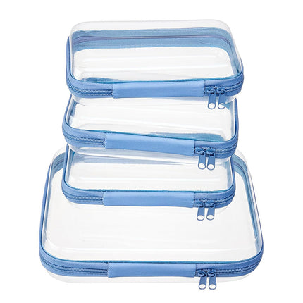2024 Amazon PET Travel Storage Bag suit Wash Cosmetics Storage Home Zipper Toy Hard Plastic