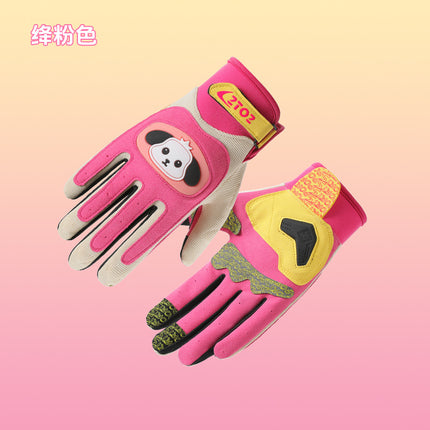 Motorcycle Riding Gloves Full-Finger Outdoor Off-Road Equestrian Sports Hiking Camping Fashion Macaron Motorcycle Gloves