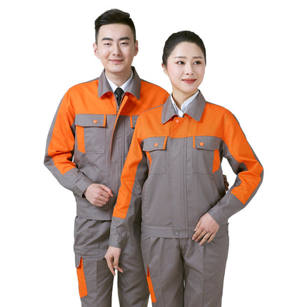Autumn Car Repair Shop Racing Labor Protection Concrete Merchant Mixing Station Tooling Stainless Steel Glass Curtain Wall Short Sleeves