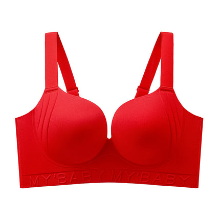 Large Chest Small Gathered Anti-Sagging Underwear Women's plus size Adjustable Straightening Bra