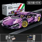 1:14 electroplated purple lambo supercar [remote control lighting + dynamic version]