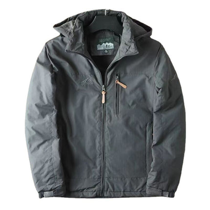2025 Three-Proof Autumn and Winter Outdoor Velvet Cotton Jacket Men's Jacket Casual Removable Hooded Windbreaker Loose Jacket for Men