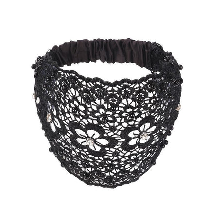Cross-border Explosions Hollow Hair Band Nail Beads Shake Voice Internet Celebrity Wide-brim Pressing Hair Covering White Hair Headband Female Headwear Headband Hair Band
