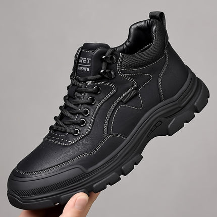 Northeast Snow Boots Men's 2024 Winter fleece-lined Thickened Middle Men's Cotton Leather Shoes Cold-proof Warm Non-slip Large Cotton Shoes
