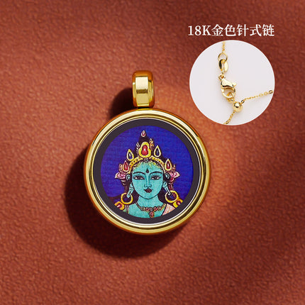 Thangka Xizang Hand Rope Hand-woven Ethnic Style Bracelet Five-way God of Wealth Green Mother Wen Zhu Thangka Bracelet