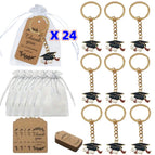 Keychain+cardboard+gauze bag / Doctoral hat d style 24set