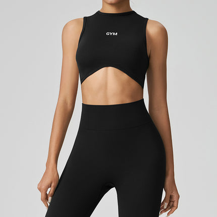 Juman Yoga Sports Suit Women's Two-Piece Shockproof Gathering High-End Casual Running Quick-Dry Sports Suit