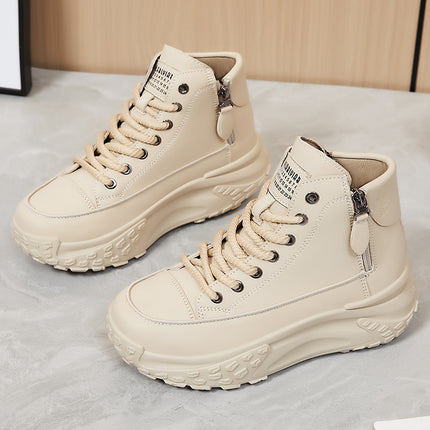 Shoes Women's Casual Shoes Summer New Fashion Versatile Mid-Calf Shoes Side Zipper Women's Shoes Soft Sole Comfortable Women's Shoes