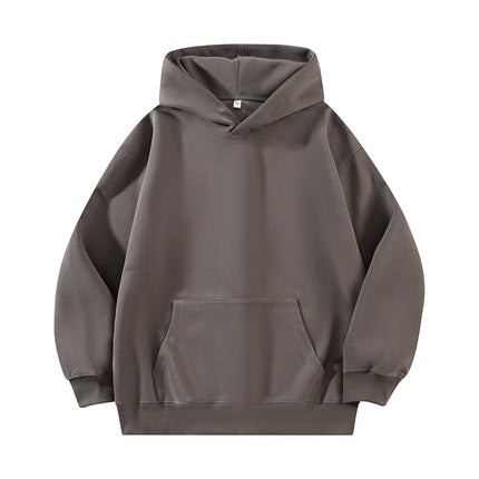 Light Gray 500g Heavyweight Round Neck Pullover Sweatshirt for Men and Women Japanese Style Style Loose Casual Versatile Long-Sleeved Top Autumn and Winter