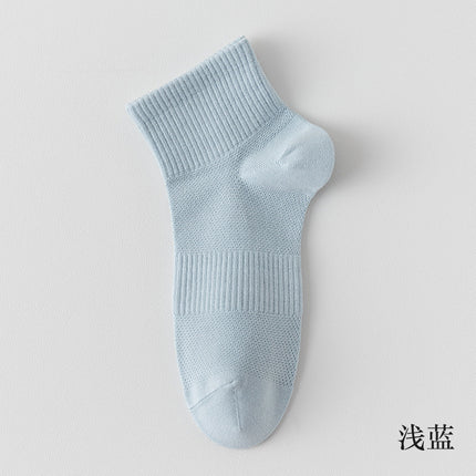 Spring and summer Women's Mid-tube mesh cotton socks antibacterial deodorant breathable waist socks summer thin sports boneless socks