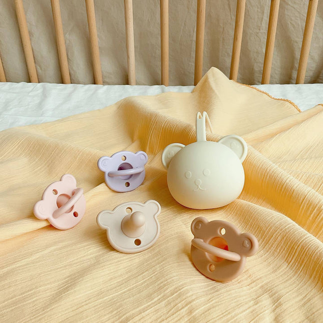 ins newborn anti-flatulence food grade silicone pacifier 0-6 months baby sleeping super soft pacifier