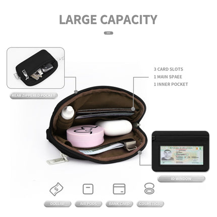 in stock Cross-border Explosions Lulu Same Style Transparent PVC Card Bag Wrist Bag Portable Bank Card Change Storage Bag