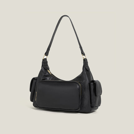 2025 New Arrival Large Capacity Trendy Underarm Multi-Pocket Bags Retro Shoulder Bag Ins Hot Girls Korean-style Cross-border
