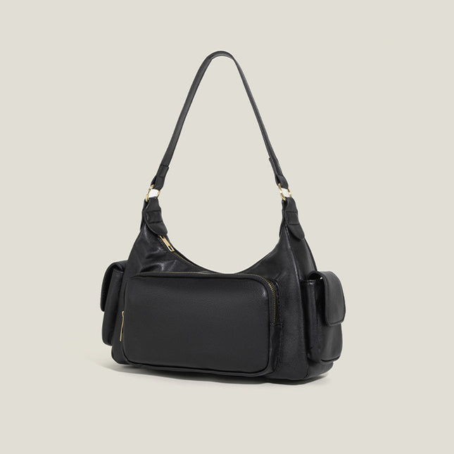 2025 New Arrival Large Capacity Trendy Underarm Multi-Pocket Bags Retro Shoulder Bag Ins Hot Girls Korean-style Cross-border