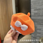 Bow beret-orange / 3-48 months