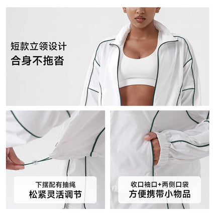 New Quick-drying Tennis Coat Women's Running Long-sleeved T-shirt Sports Top Outdoor Badminton Slimming Fitness Clothes
