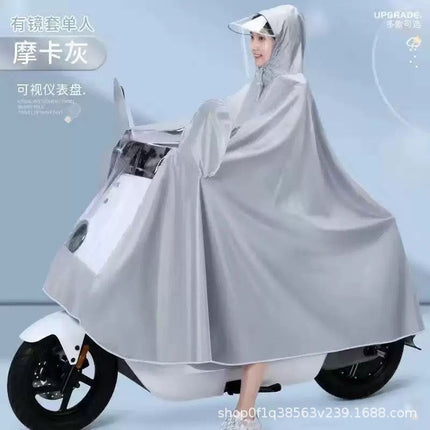 Morandi Electric Poncho Raincoat Anti-rainstorm Full-body Electric Motorcycle Single Extra-large Thickened Men's and Women's New Style