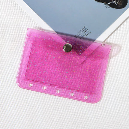 Mini Coin Purse Cute Key Bag Card Bag Cartoon Glitter Earphone Storage Small Bag Female Student PVC Wallet