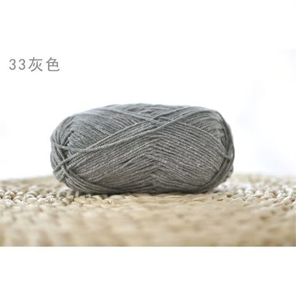 Xuefeier 4-Strand Milk Cotton Wool Ball 4-Strand Combed Cotton Thread Does Not Ball Baby Hand-Knitted DIY Cute Doll