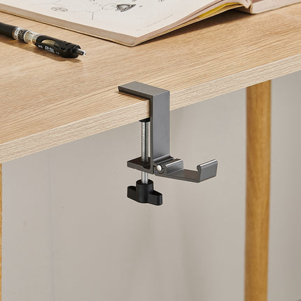 Foldable Tableside Hook, Simple Space Aluminum Hook, Desktop Storage and Organization Hook, Creative Deskside Hook for Students