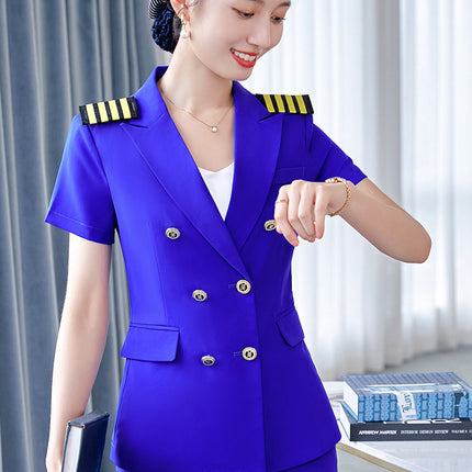 Double-Breasted Snare Drum Clothing Suit for Women New Summer Red Drum Band Clothing Wind Instrument Honor Guard Performance Clothing