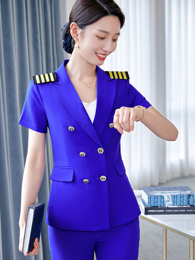Double-Breasted Snare Drum Clothing Suit for Women New Summer Red Drum Band Clothing Wind Instrument Honor Guard Performance Clothing