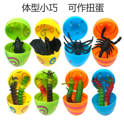 Cross-border simulation Spider Halloween decoration prank prank soft glue spider twist egg new exotic toys wholesale