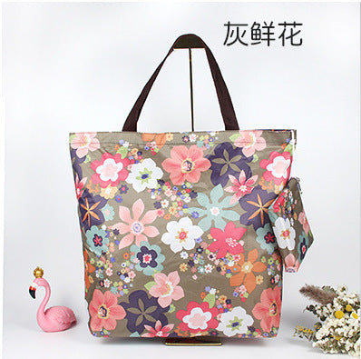 Water-Repellent Oxford Cloth Shopping Bag Foldableable Environmentally Friendly Bag Large Capacity Supermarket Grocery Shopping Bag Satchel Bag Handbag