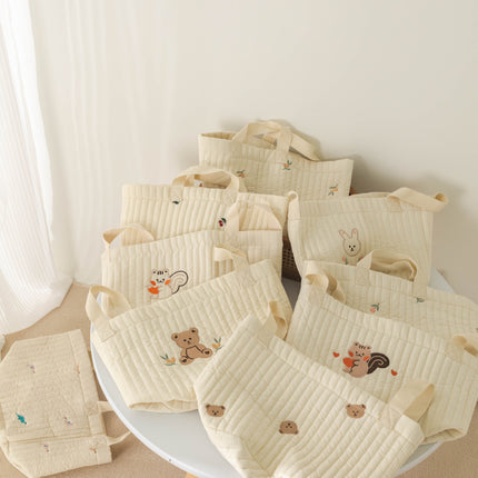 Ins Storage Basket Baby Diaper Clothes Toy Fixing Bag Bedding Storage Multi-use Storage Bag