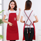 Red [back cross ribbon apron]]