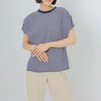 Navy striped cool feeling / M