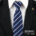 8cm-Blue and White Stripe 2 Zipper