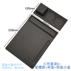 Black three-piece set 8: Pen slot + Coasters + Cover box