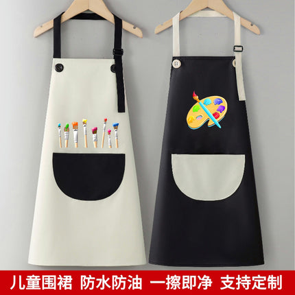 Children's apron painting waterproof antifouling studio cartoon apron big children's kindergarten apron overalls custom logo