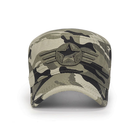 Spring and Summer New Fashion All-match Hat Men's Outdoor Cotton Sunshade Camouflage Flat Hat Sports Casual Sunscreen Hat