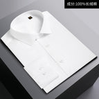 Long sleeve-white 140 three strands [100 cotton clothing non-ironing]] / 38