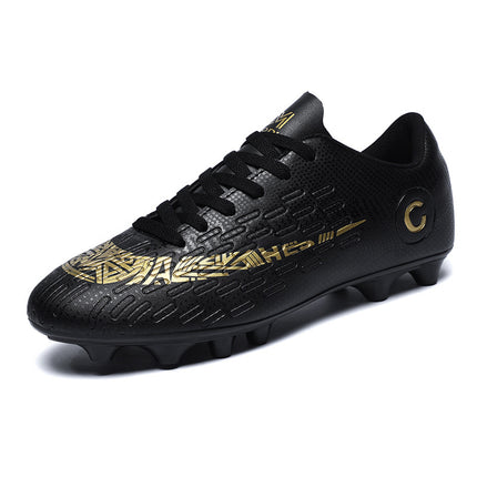 Cross-Border Export Low-Top Football Shoes C-Standard Long Broken Spike Game Shoes Professional Student Youth and Kidsren Training Shoes