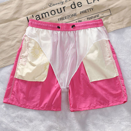 Summer Men's Beach Casual Shorts 2026 New Model Cross-Border Amazon Solid Color Simple Men's Shorts Dropshipping