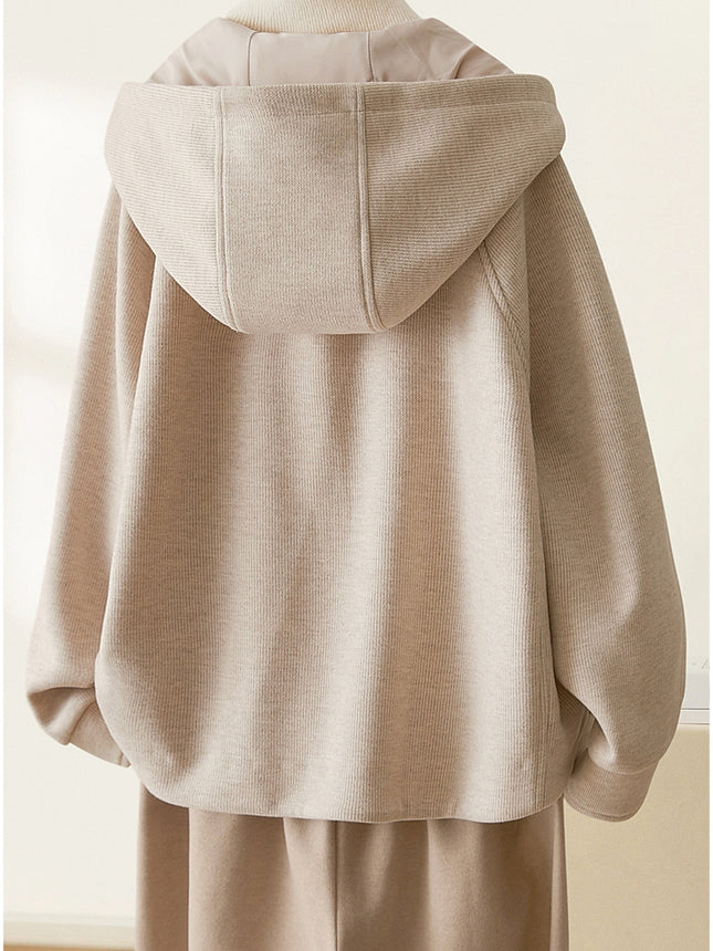 Corduroy Thickened Brushed Short Coat Women's 2024 Winter Korean Style Age-reducing Casual Top