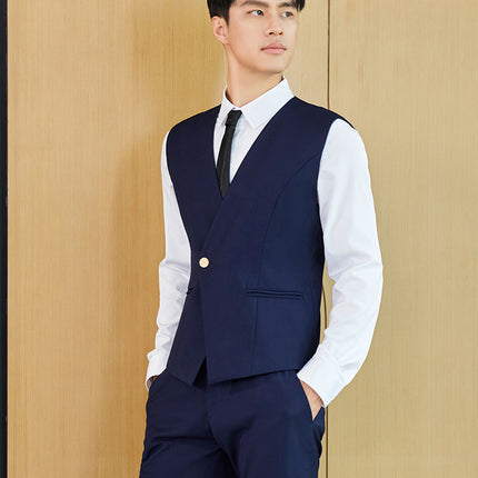 Spring high-speed rail clothing hotel front desk business wear men's vest suit temperament beauty salon autumn technician overalls