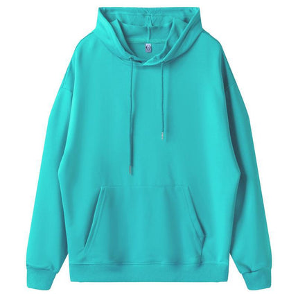 American fashion brand 260g pullover casual loose hooded sweater dopamine solid color heavy shoulder hoodie in spring and autumn