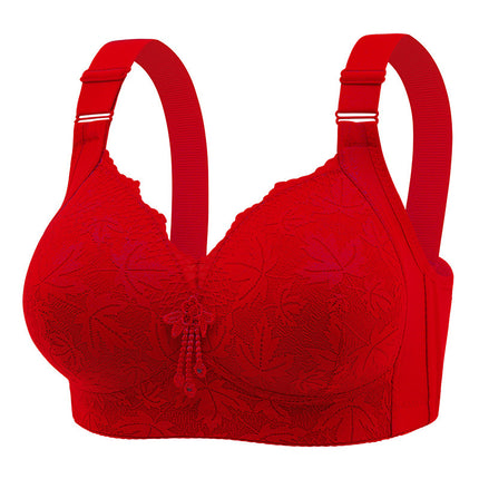Cross-border plus size Adjustable Sexy Lace Bra Comfortable Side Gathering Bra