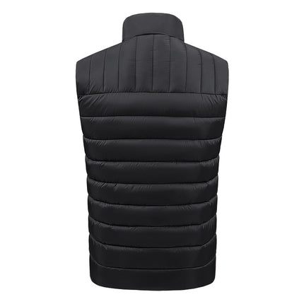 Electric Heating Vest with Stand-Up Collar, Fifteen-Zone Heating, Unisex, Cold-Proof, Warm, Heating Clothing, Sports Style, Fast Heating