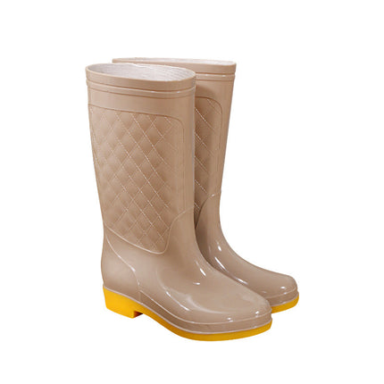 Rain Boots women's new fashion outdoor water shoes women's waterproof non-slip rain boots fleece-lined tendon sole rubber shoes overshoes 2022