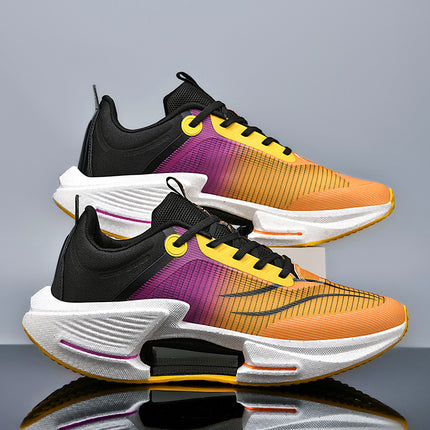 Summer 2024 New Breathable Trendy Versatile Sports Casual Men's Wear-Resistant Thick-Soled Height-Increasing Black Dad Sneakers