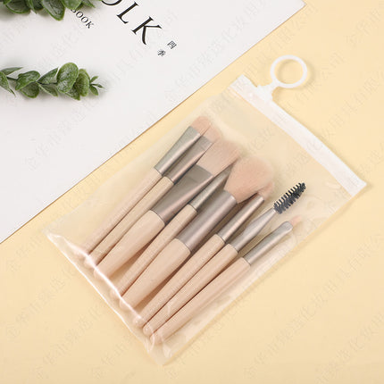 Morandi 8-Piece Beginner Makeup Brush Set Beauty Tools Portable Brushes for Beginners Eyeshadow Brush Loose Powder Setting Brush
