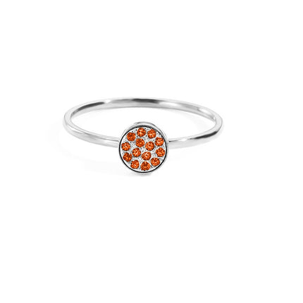 Cross-border foreign trade new stainless steel diamond ring Women's Light luxury December birthday stone ring gift wholesale