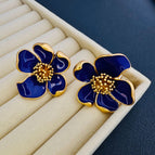 Purple blue earrings