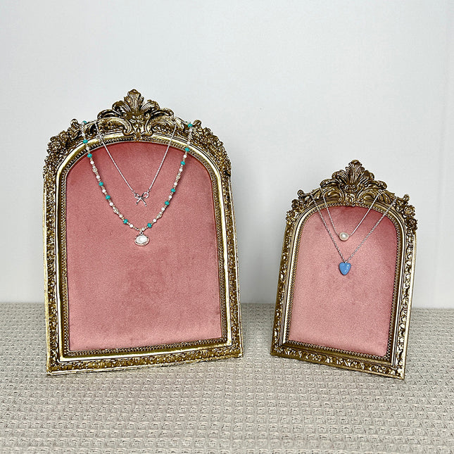 in stock new resin photo frame Nordic style cloth jewelry storage necklace earrings display stand shooting props wholesale