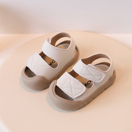 Anti-collision Baby Shoes Simple Baby Girl Toe Sandals Toddler Shoes Baby Soft Sole Sandals for Boys 1-3 Years Old